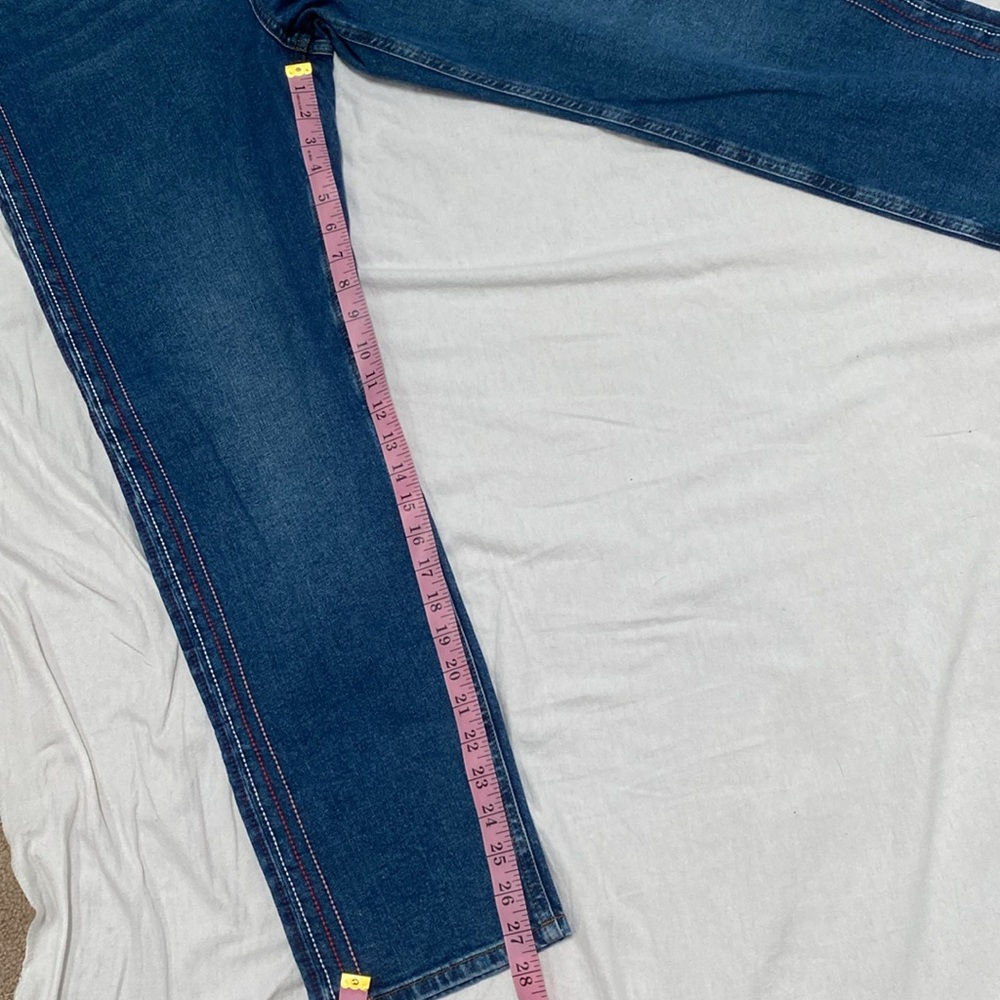 Vintage Boden Cambridge Embroidered Jeans with Rainbow π Stripe - Picture 10 of 11